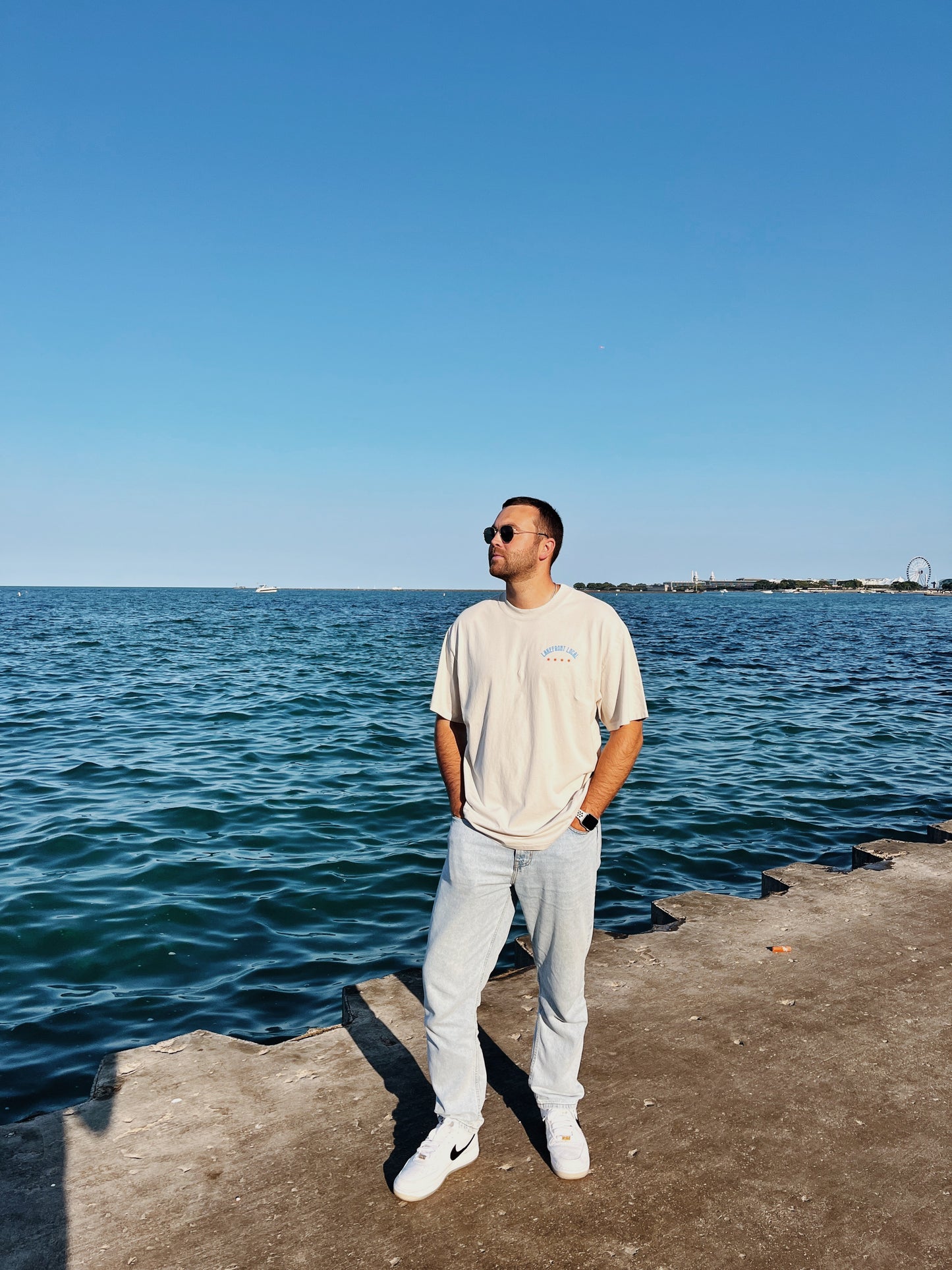 Lakefront Local Oversized Heavy Tee - Bone