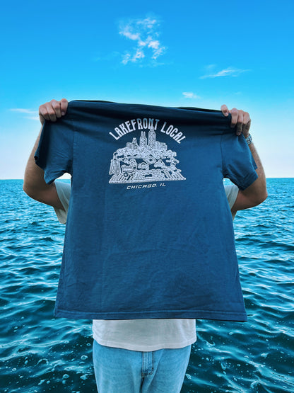 Lakefront Local Oversized Heavy Tee - Indigo