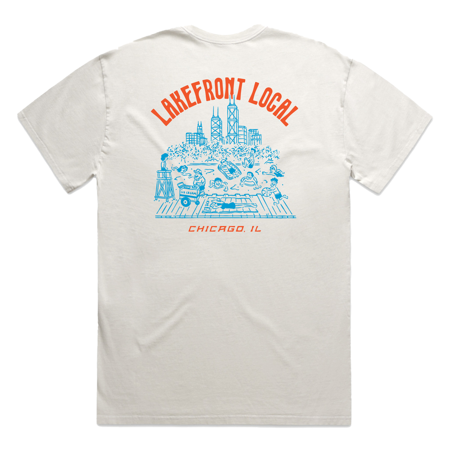 Lakefront Local Oversized Heavy Tee - Bone