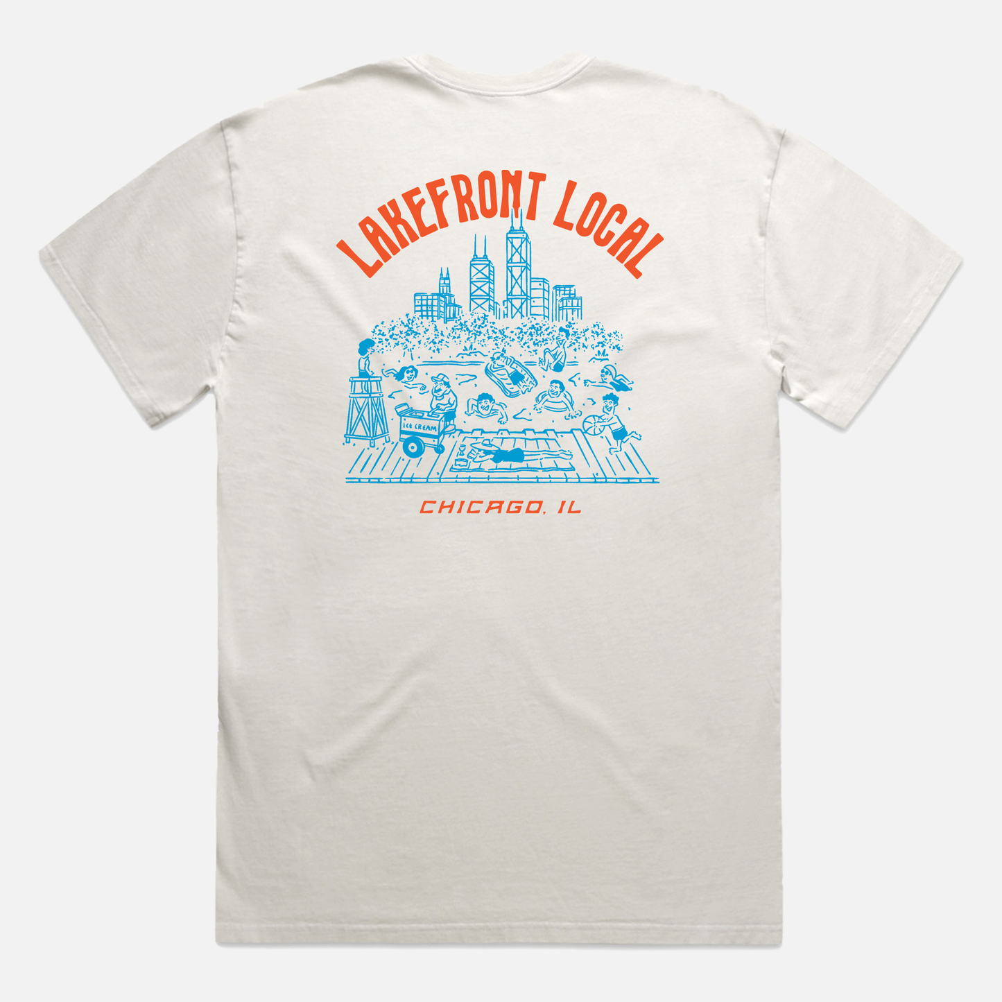 Lakefront Local Oversized Heavy Tee - Bone